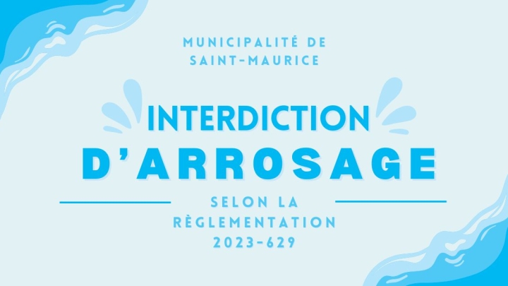 Interdiction d'arrosage