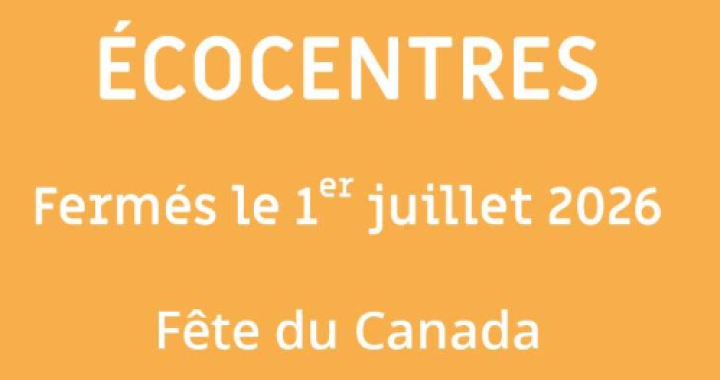1er juillet - Écocentre fermé