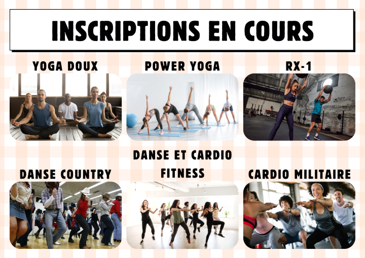 Début des inscriptions aux cours